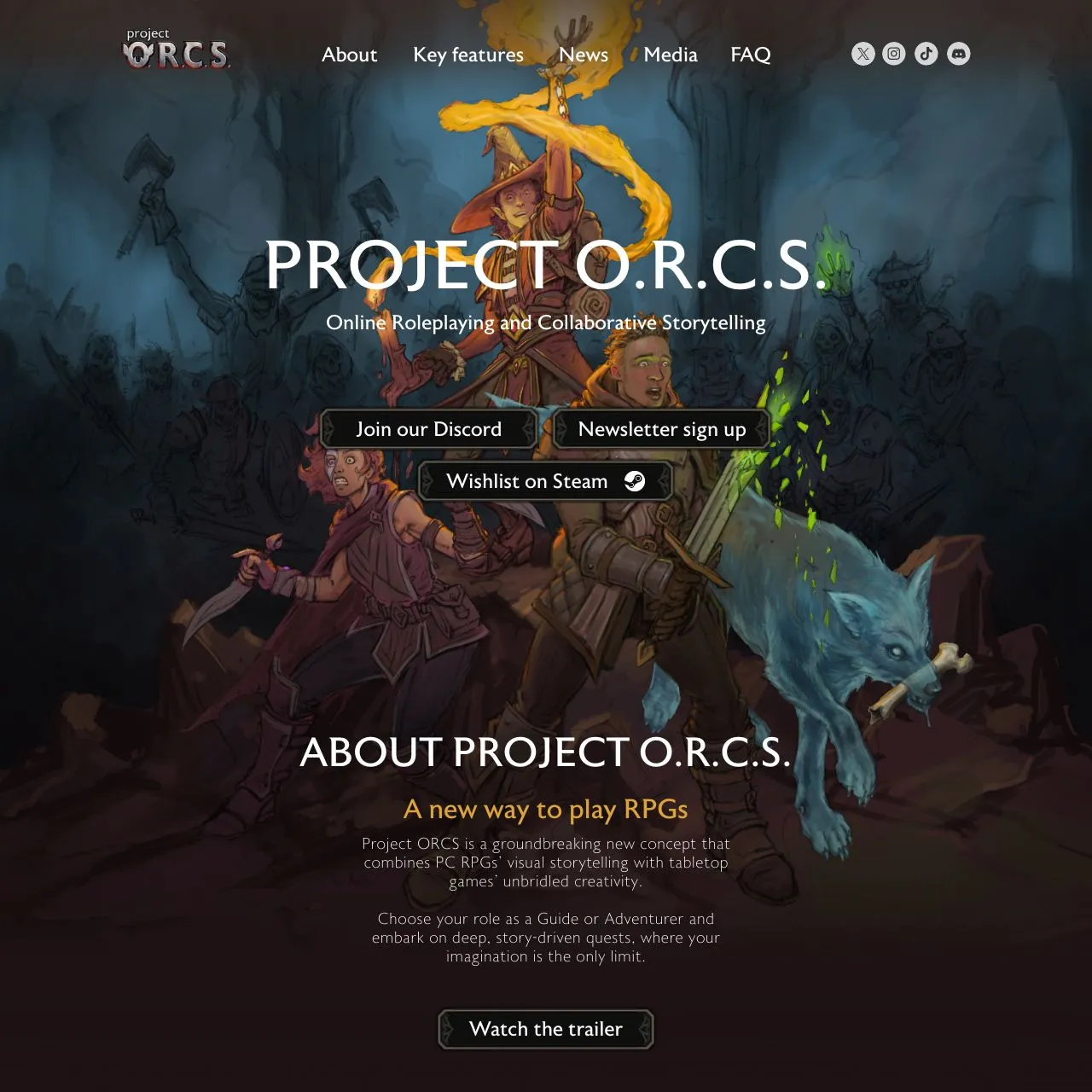 Project O.R.C.S. - Website and Trailer